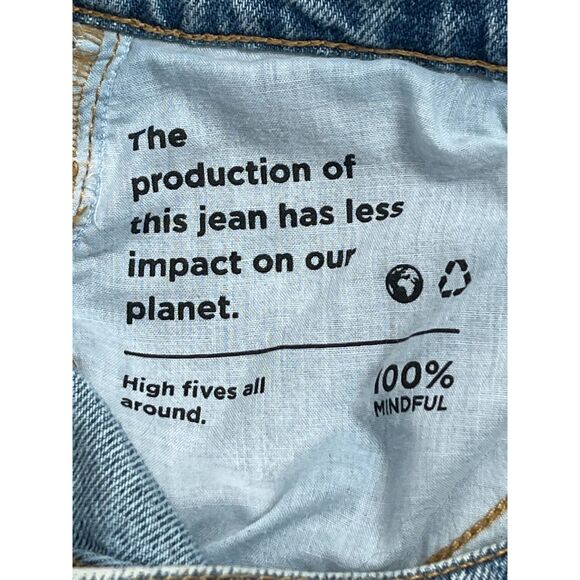 Pacsun High Rise Straight Light Wash Jeans Vintage Retro Sze 28 Rigid Button Fly - Picture 9 of 12